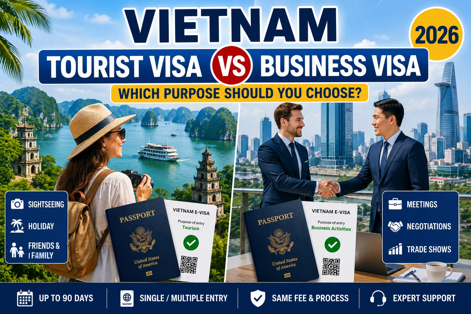 Vietnam Tourist Visa vs Business Visa: Which Purpose Should You Choose? vietnam tourist visa vs business visa
