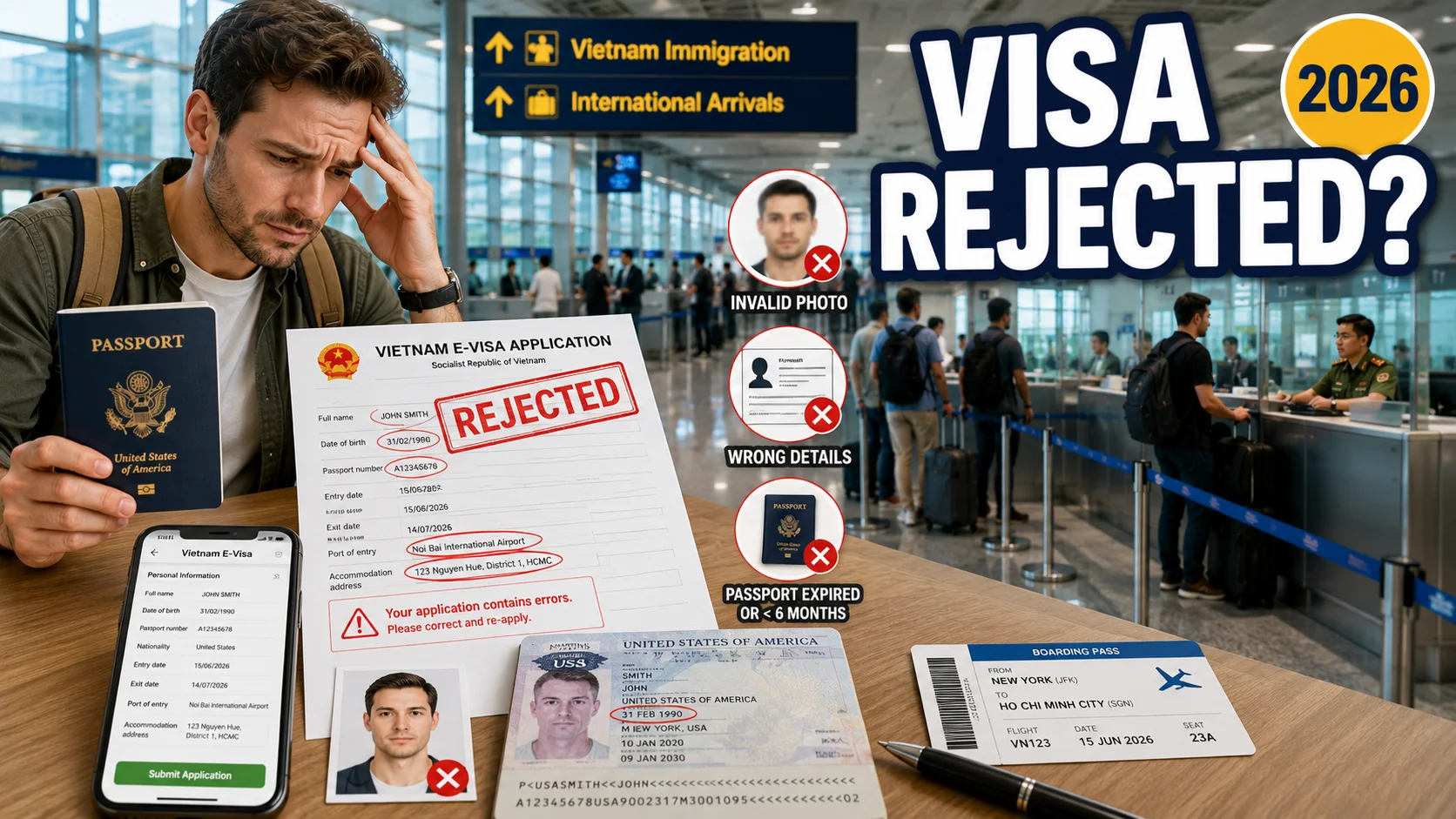 10 Common Vietnam E-Visa Mistakes That Cause Rejection or Delay (2026) vietnam e-visa mistakes